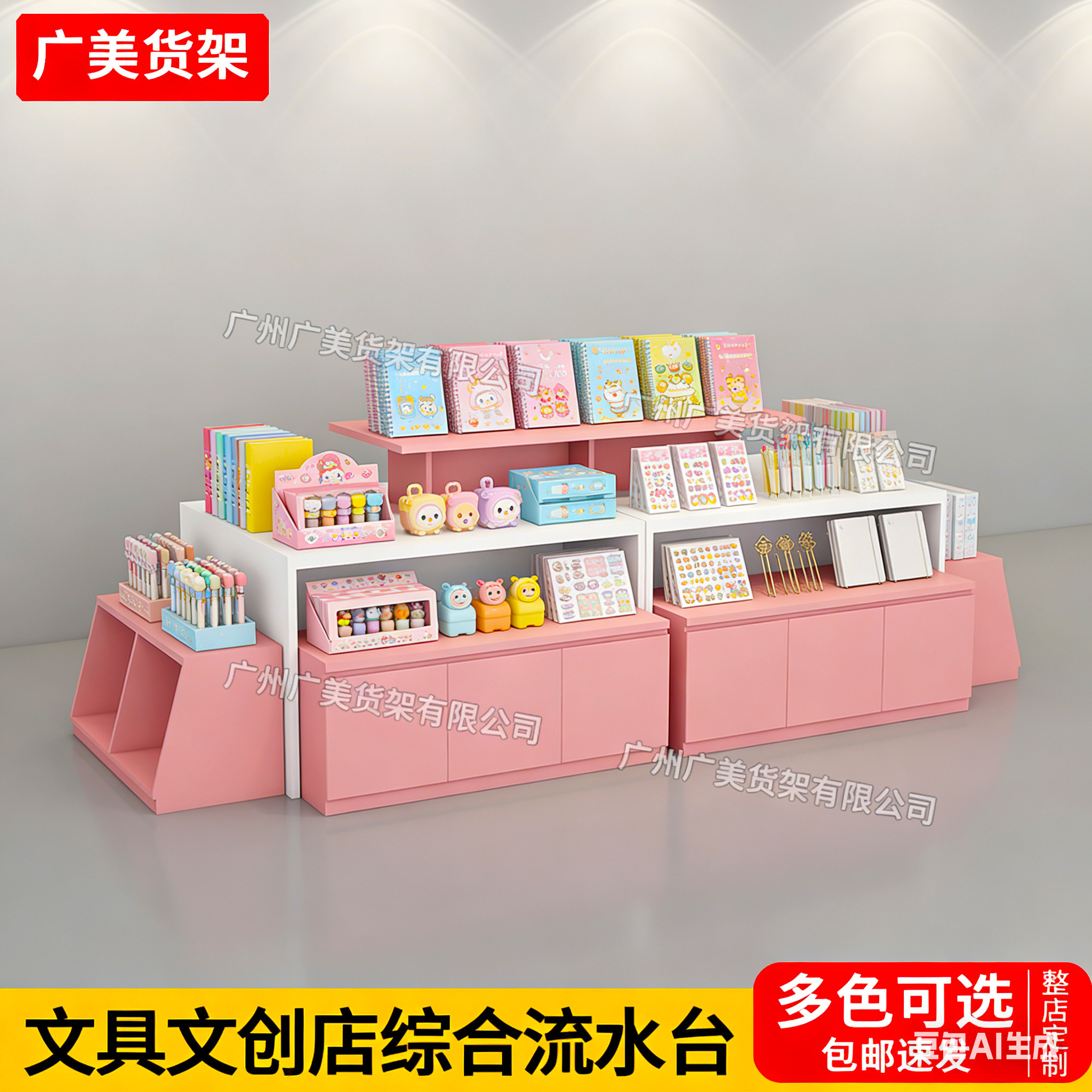 文创文具店货架谷子店潮玩展示架