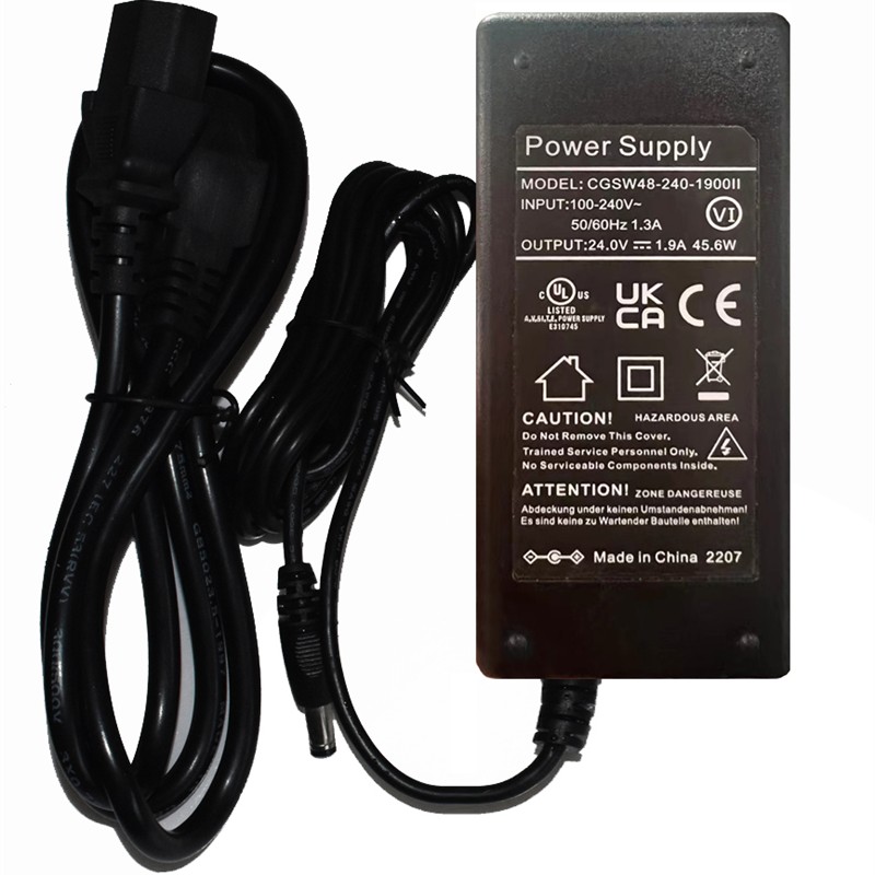 Power Supply直流24.0V1.9A 45.6W电源适配器CGSW48-240-1900II