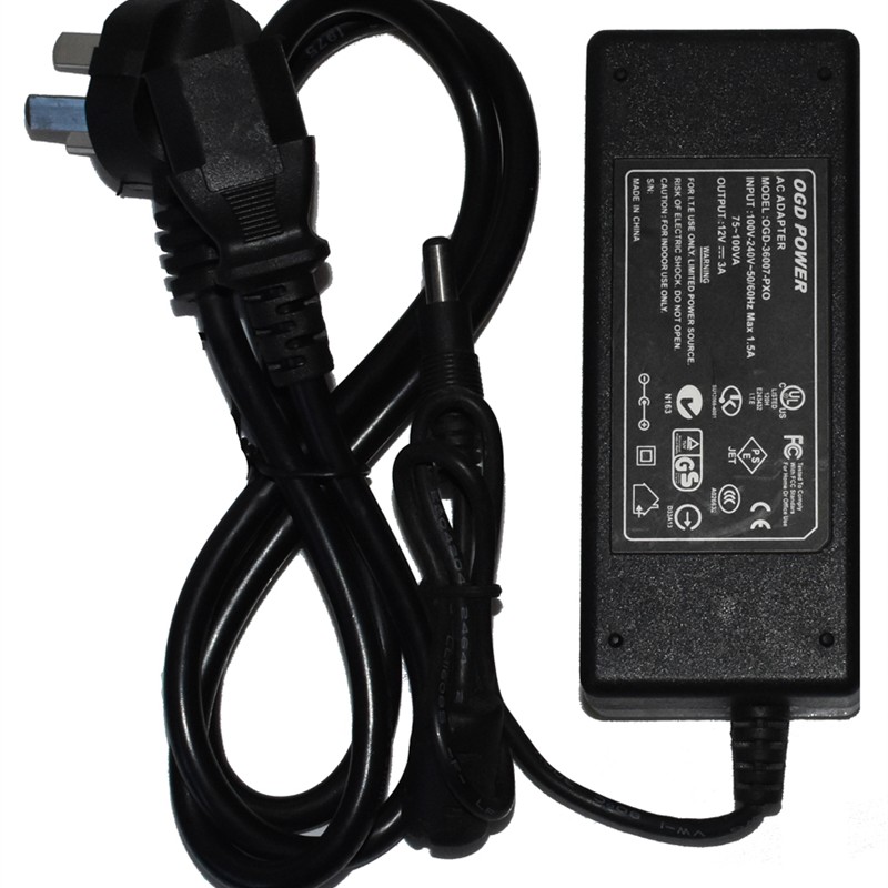 OGD POWER原装12V3A电源适配器型号OGD-36007-PXO