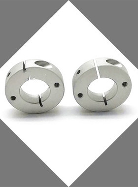 SCSM15-15现货双孔固定型 双螺纹固定型光轴固定环开口型带安装孔