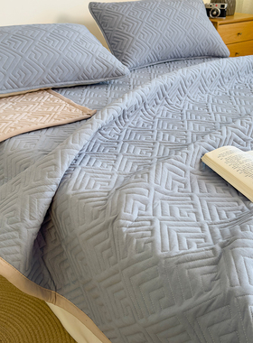 a类榻榻米床盖夹棉防滑单件加厚床单2025新款纯色四季通用铺床的