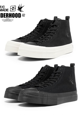 TCMADE X STA 联名 双燕 高帮帆布鞋 刺绣  厚底增高硫化鞋