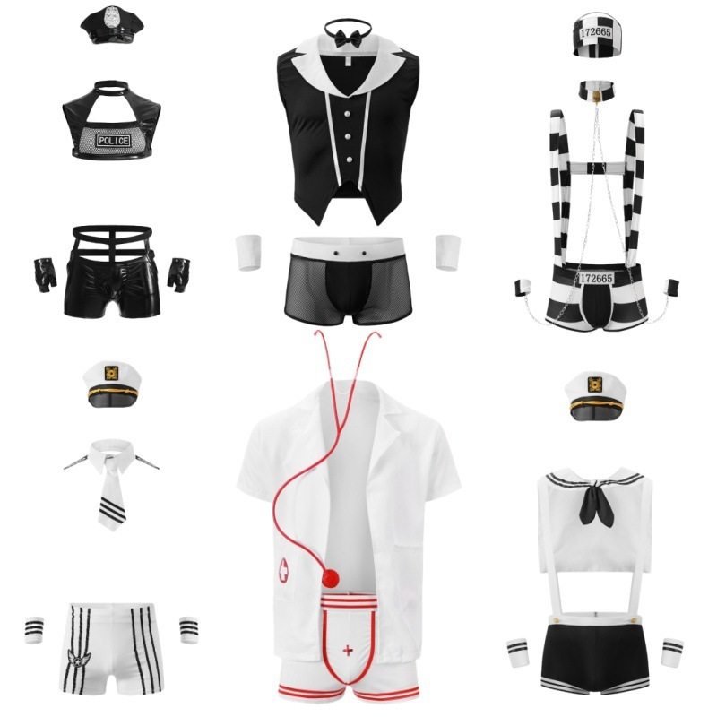 夜店性感男士角色扮演男士情趣内衣性感医生男护士情趣制服