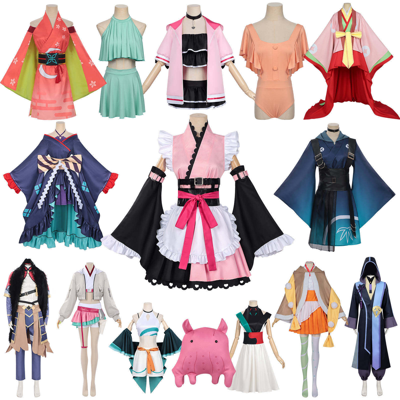 超时空辉夜姬cos服辉夜月见驹泽乃依酒寄露肩宽袖舞台表演动漫服