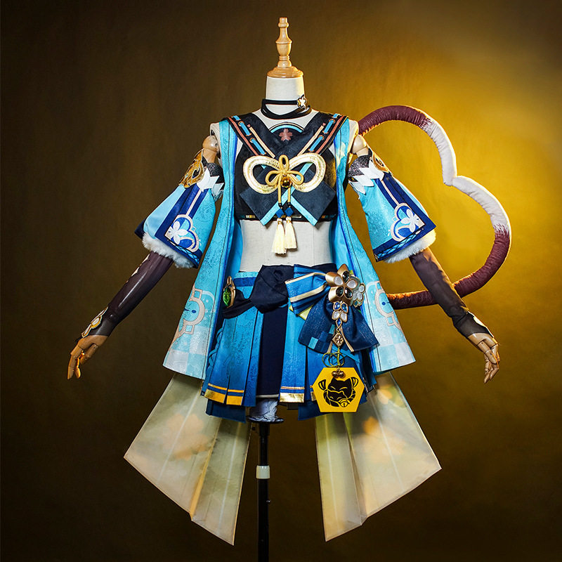 原神cos服檐宇猫游绮良良cosplay服女装猫耳尾巴游戏动漫服装全套