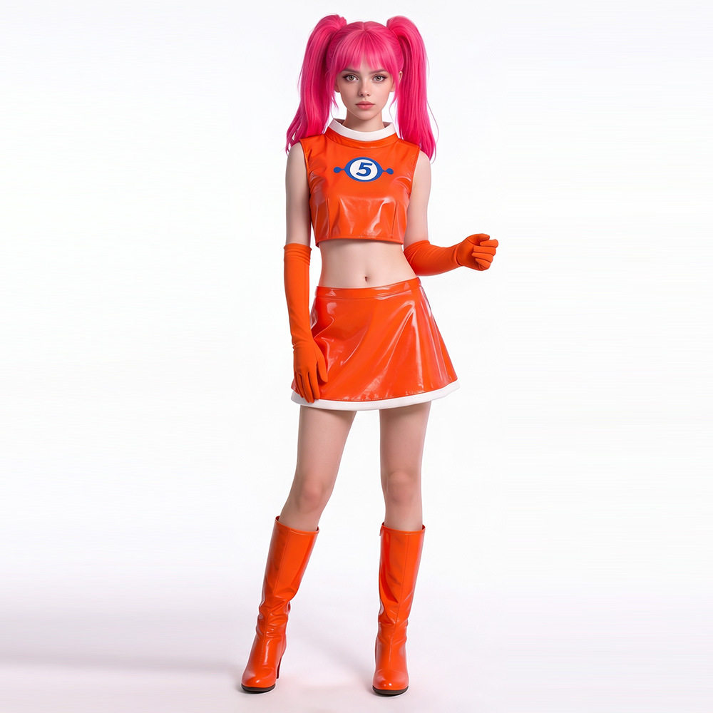 太空频道5舞拉拉cos服角色扮演服装Ulala橙色女裙cosplay