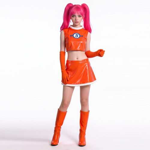 太空频道5舞拉拉cos服角色扮演服装Ulala橙色女裙cosplay