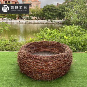 户外家具度假村民宿海边沙滩旅游景区网红鸟巢摄影婚纱道具大鸟窝