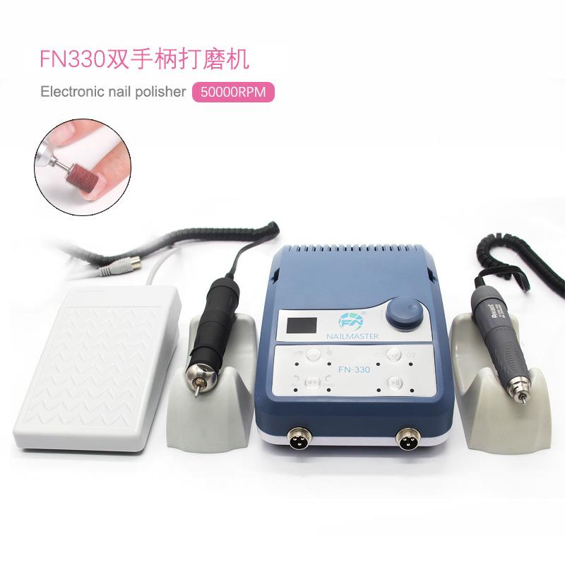 FN330无刷美甲牙科打磨机微雕抛光磨甲卸甲设备电动双手柄抛光机