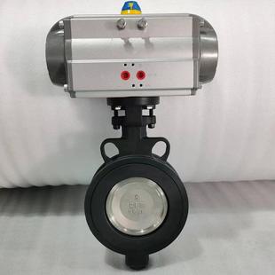 铸钢 气动蝶阀D672F 高性能对夹蝶阀 16双偏心蝶阀 不锈钢