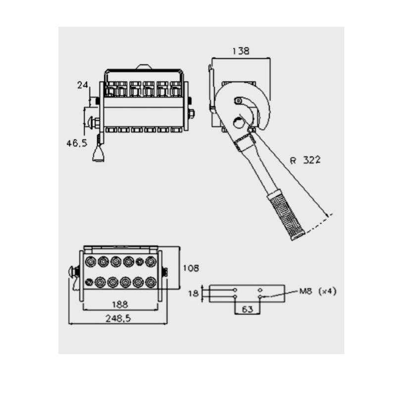倍润Faster多路同步连接 P1004系列 十路同步连接快速接头尺寸 04