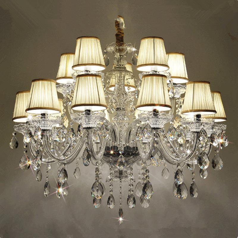 水晶吊灯欧式大气客厅灯现代简约餐厅卧室灯别墅大厅酒店灯饰轻奢