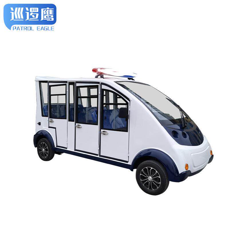 社区治安巡逻车四轮巡查观光车学校物业保安全封闭空调电动巡逻车