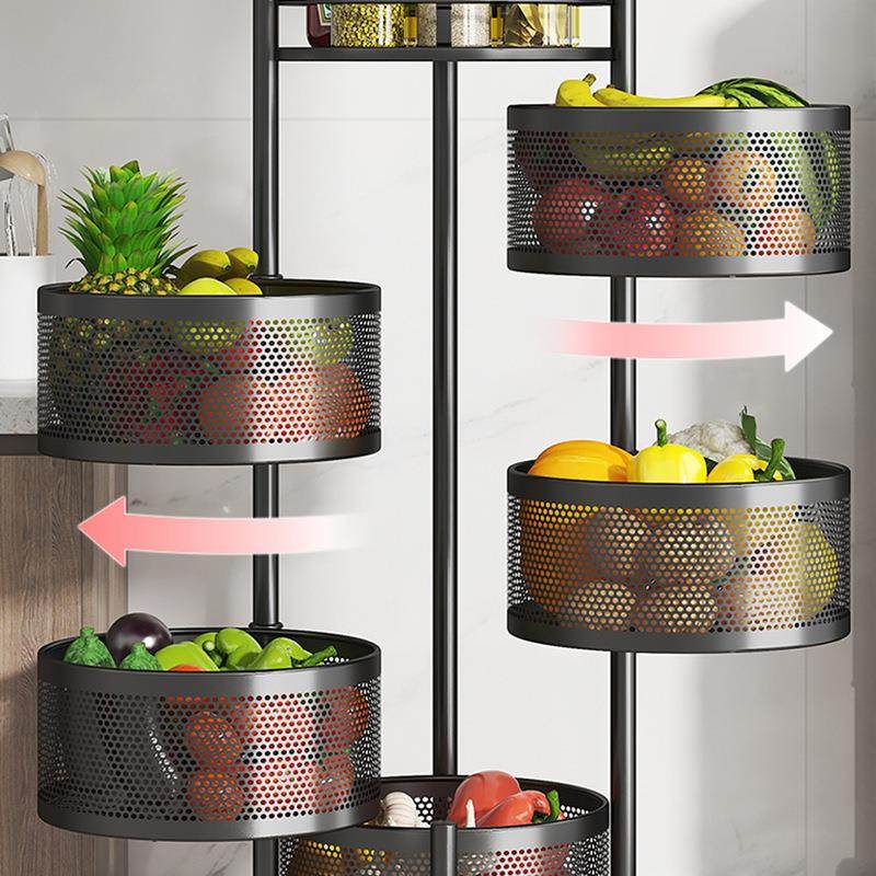厨房旋转置物架落地多层放蔬菜专用多功能可移动果篮子收纳菜架子,厨房/烹饪用具,抹布架/厨房清洁收纳架,淘宝优惠券,粉丝福利购,淘宝优惠卷