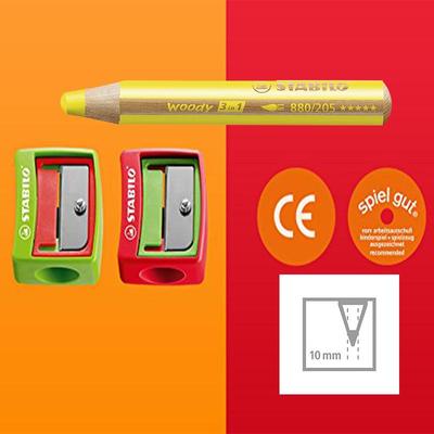 德国STABILO思笔乐8806无敌乐可水洗多用途彩色画笔6色蜡笔