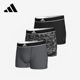 吸湿排汗舒适速干防摩擦弹力运动平角裤 Adidas阿迪达斯男士 内裤 头
