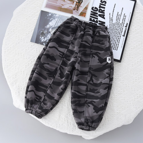 冬季儿童羊羔绒休闲长裤柔软耐脏