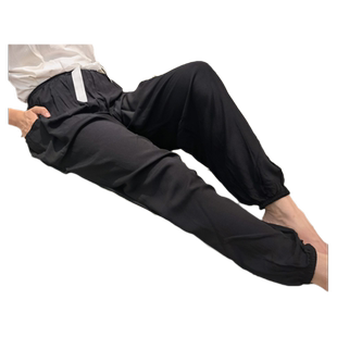 纯色黑红棉绸睡裤女士夏季薄款大码人造绵防蚊外穿家居空调长裤子