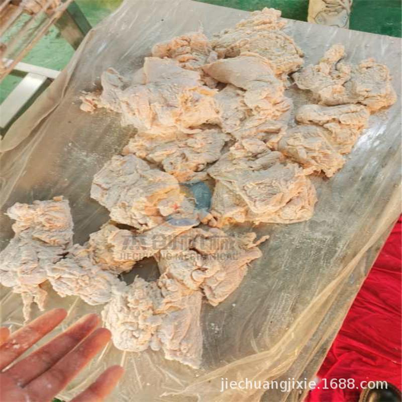 鸡腿裹粉油炸流水线优势 去除面疙瘩裹粉机 自动出料鸡腿油炸机