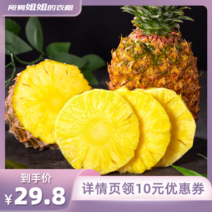 【所有姐姐的衣橱直播间】海南金钻凤梨2.25kg应季新鲜水果包邮
