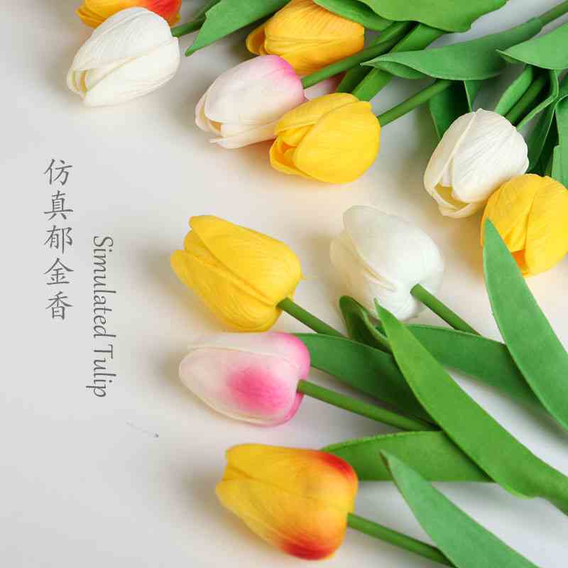 仿真花郁金香假花拍照道具家居装饰摆设饰品美妆摄影拍摄背景