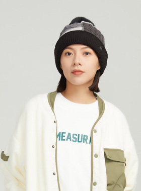 Actionfox(快乐狐狸）冬季女士摇粒绒内衬含羊毛保暖翻边毛线帽