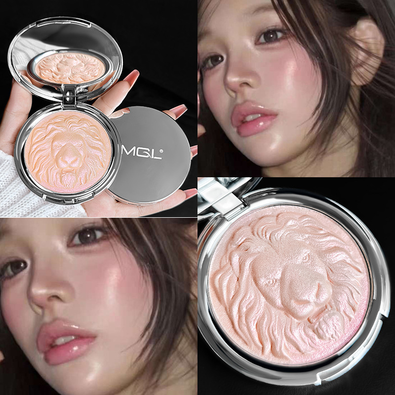 新款狮子生姜细闪鼻头卧蚕眼影闪粉脸部塑颜提亮三合一高光修容盘