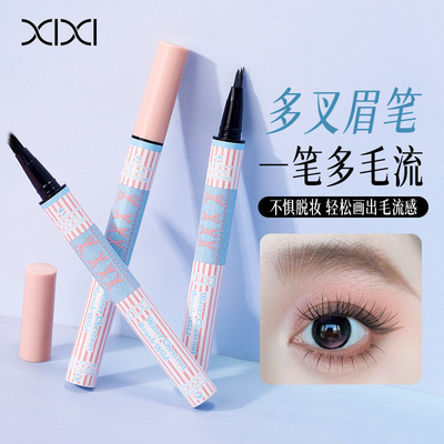 新款菱角刷感水眉笔防水防汗持久不晕染根根分明发际线填充笔