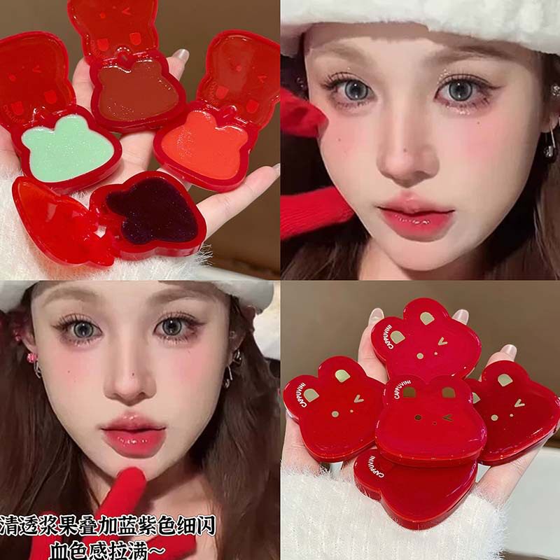 软萌小红兔多用膏膨胀高光腮红少女显嫩持妆学生党彩妆腮红/胭脂