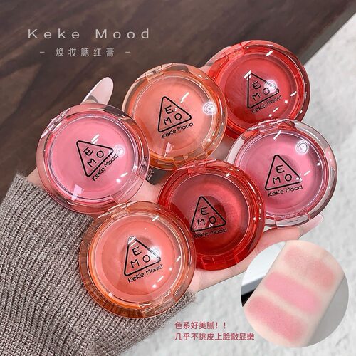 kekemood焕妆腮红膏春日新品蜜桃橘滤镜感早春裸粉色好气色氛围感