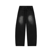 新款 美式 复古水洗牛仔裤 DAZHONGMA秋季 百搭高级感宽松直筒长裤 子