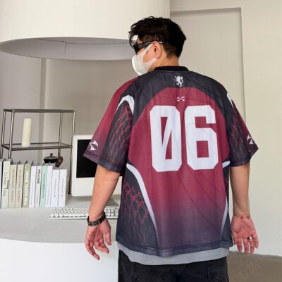 夏季美式街头透气V领短袖T恤