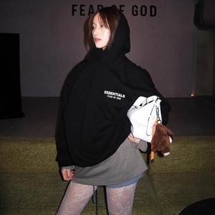 小众潮牌情侣加绒男士 ESSENTIALS复线美式 休闲连帽卫衣 FSYZ FOG