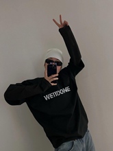 WE11DONE FUNK小众潮牌美式珍珠烫钻上衣秋冬打底男士情侣长袖T恤