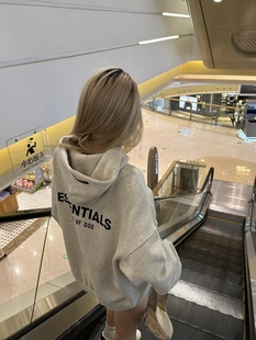 潮牌秋冬情侣男士 ESSENTIALS复线美式 加绒休闲连帽卫衣 FSYZ FOG