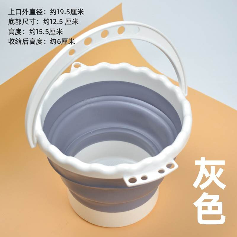 折叠水桶画笔洗h笔桶学生美术水粉颜料毛笔可携式涮笔桶带笔插洗
