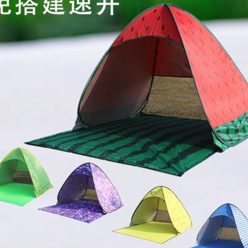 行拓全自动双人沙滩帐篷户外速开防晒遮阳K棚钓鱼帐儿童超轻小帐