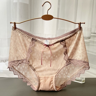 蕾丝内裤女中腰包臀舒适透气短裤