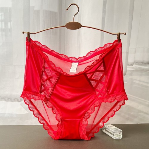 绿色蕾丝高腰无痕舒适女三角裤