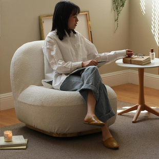 白胖子懒人沙发云朵雪梨单人小沙发椅子客厅阳台躺卧室休闲榻榻米