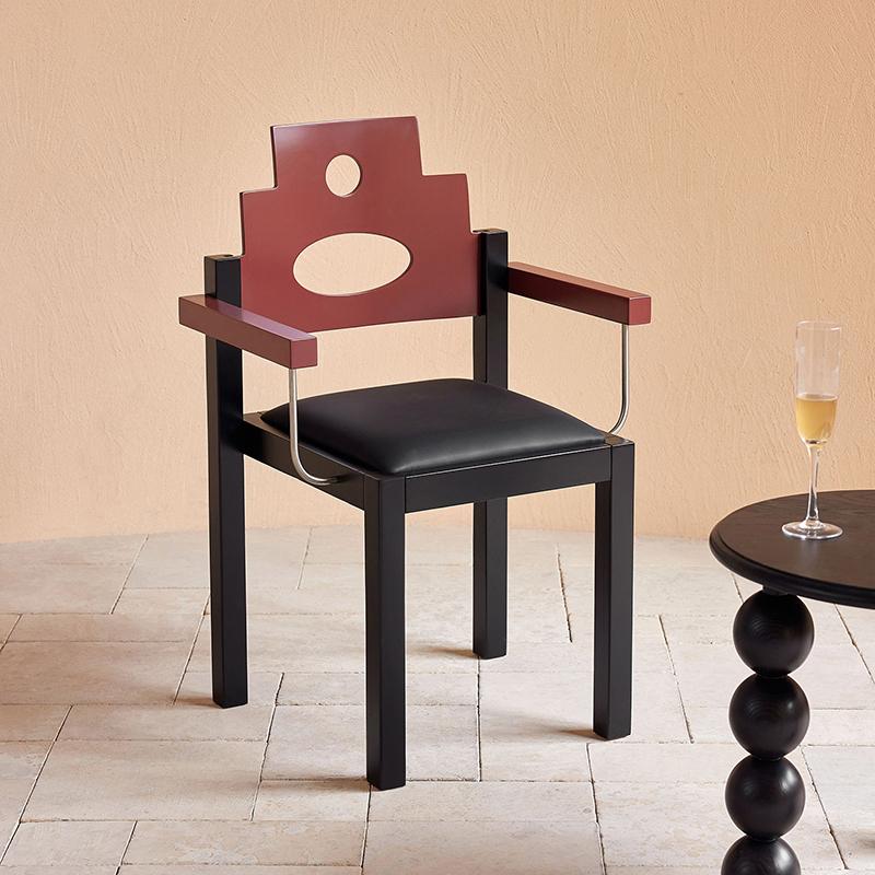 中国风复古餐椅复古设计师实木靠背椅子餐厅餐桌单人椅书房椅家用
