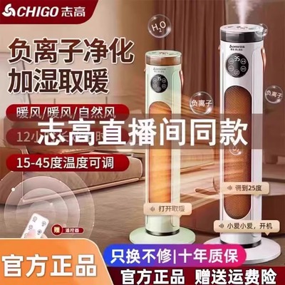 志高智能语音加湿石墨烯暖风机