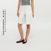 oneup索罗娜a字五分裤 子 休闲裤 裙女夏季 小个子宽松阔腿白色短裤