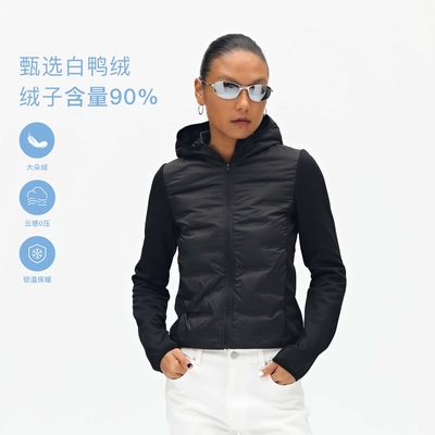 oneup90白鸭绒修身连帽羽绒服