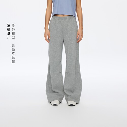 双股纱纯棉松紧腰抽绳卫裤