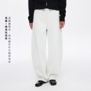 宽松阔腿香蕉裤 白色弯刀裤 子女秋冬休闲裤 oneup复古棕色灯芯绒裤