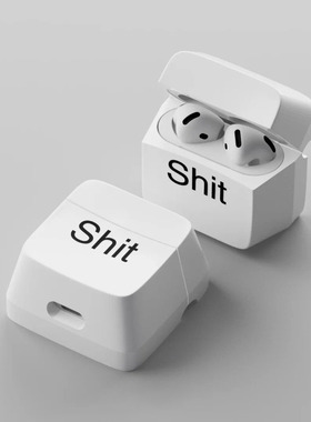 电脑shit键手工耳机壳保护套适用苹果airpods pro2二代耳机套迷你