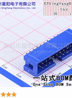 S108500005 每排P数10 2x10P排数2 2.54mm兰胶PBT连接器类型 简牛