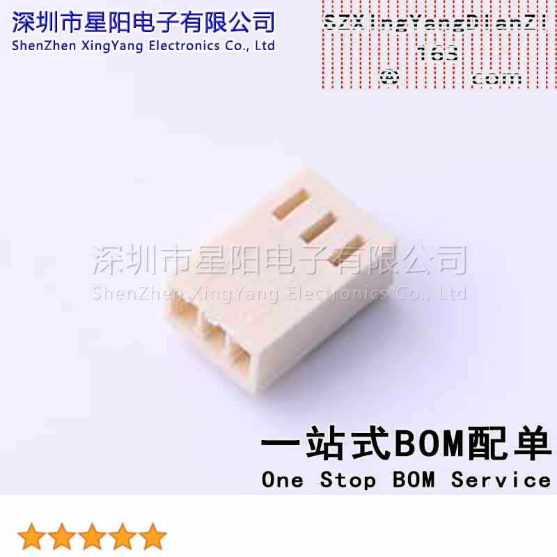 FHG25401-S03M2W5B(10Pcs)2.54mm 1x3P间距2.54mm插孔结构1x3P每