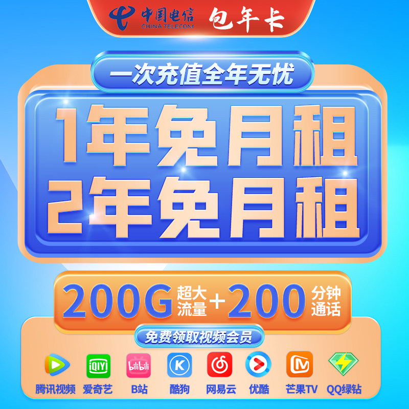 中国电信包年卡流量卡不限速校园卡全国通用5g手机卡电话卡学生卡高性价比高么？